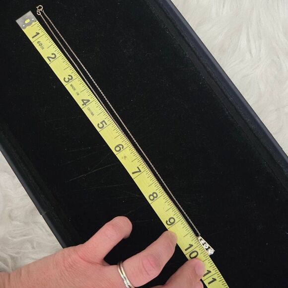 Sterling Silver 925 CZ Journey Ladder Pendant Necklace 19" - Picture 8 of 9